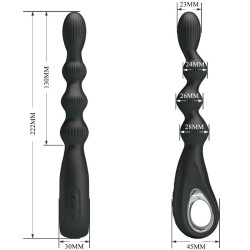 Pretty Love - Vibrateur Anal Federer 12 Vibrations Noir